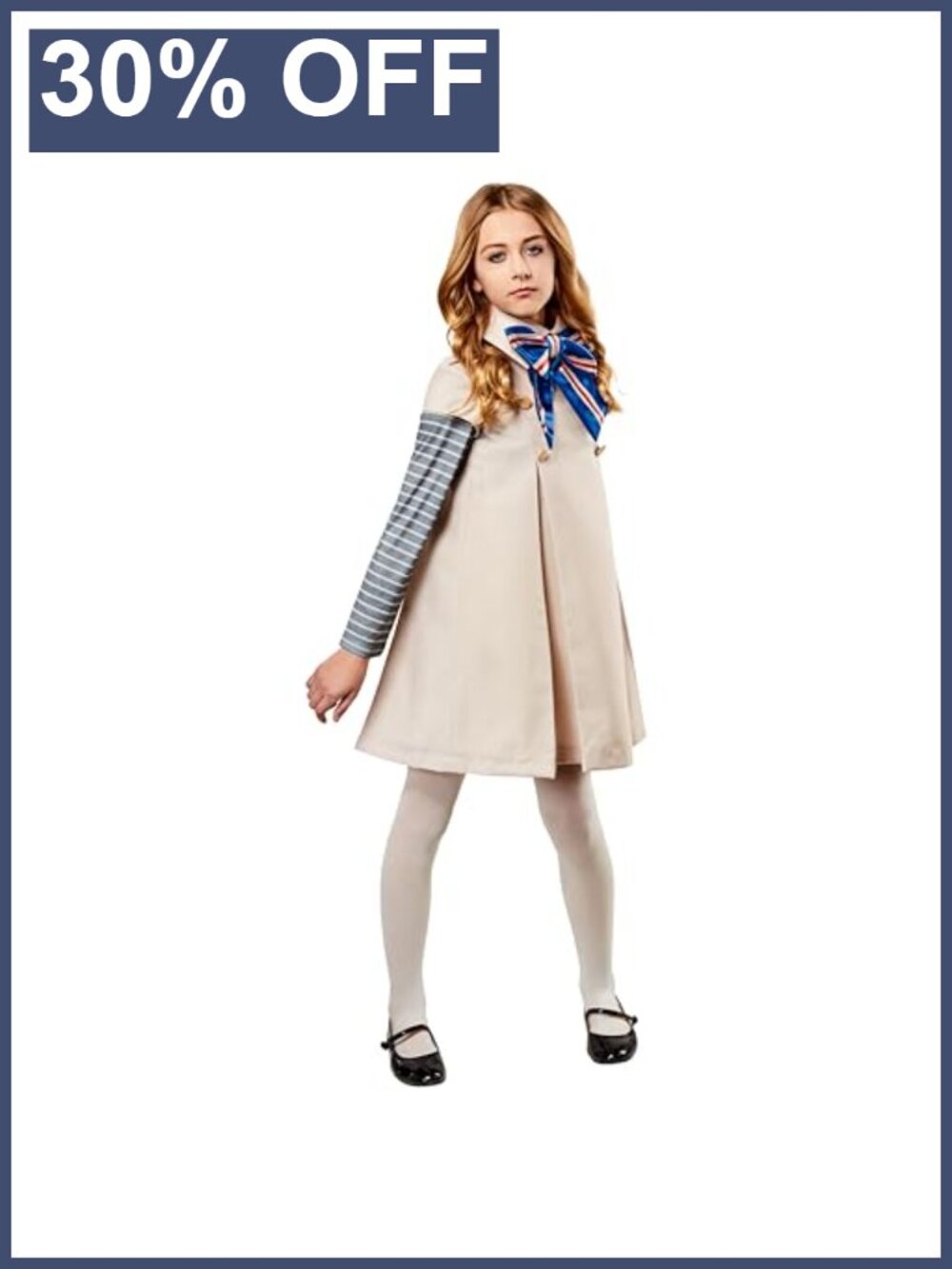 Rubies M3GAN Costume Dress for Girls with Attached Bow & Sleeves